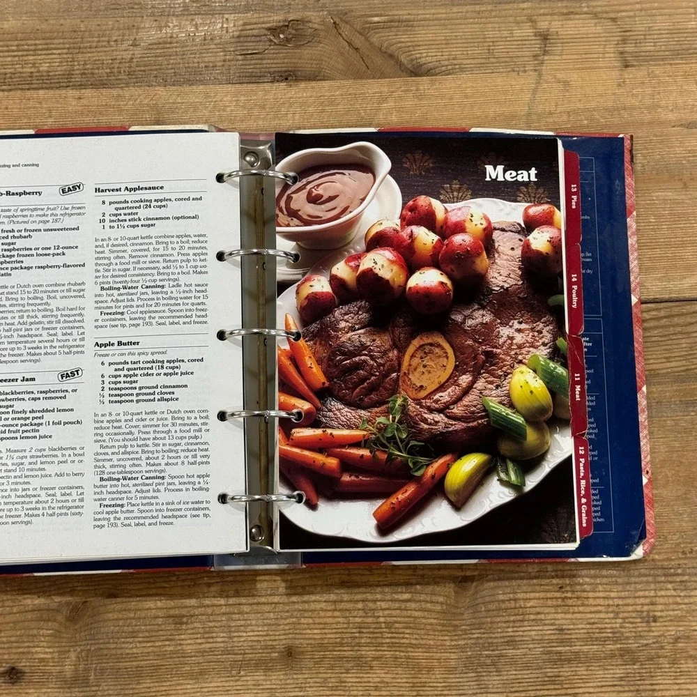 Vintage Better Homes and Gardens Cookbook: 1989 Red Checkered Binder